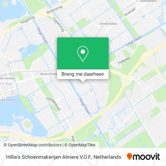 Hillie's Schoenmakerijen Almere V.O.F. kaart