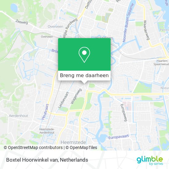 Boxtel Hoorwinkel van kaart