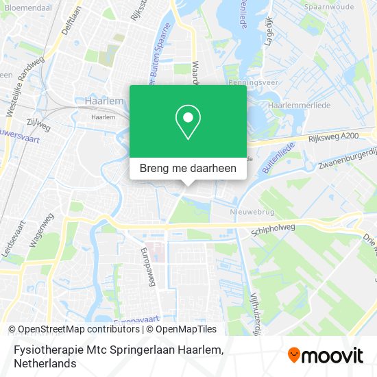 Fysiotherapie Mtc Springerlaan Haarlem kaart