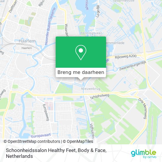 Schoonheidssalon Healthy Feet, Body & Face kaart