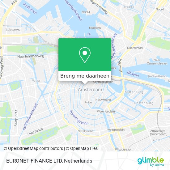 EURONET FINANCE LTD kaart