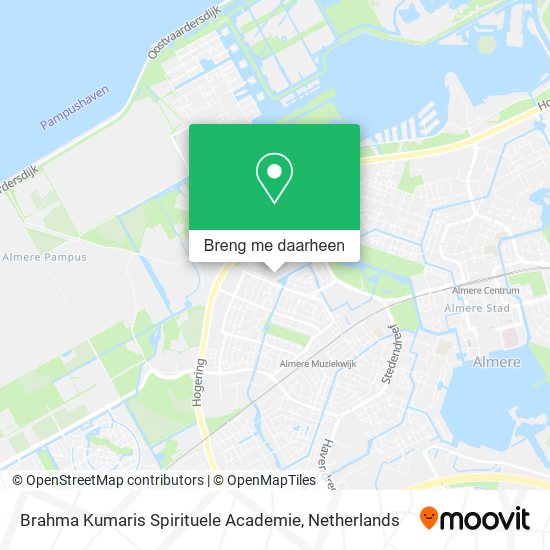 Brahma Kumaris Spirituele Academie kaart