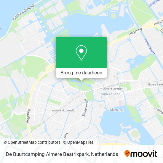 De Buurtcamping Almere Beatrixpark kaart