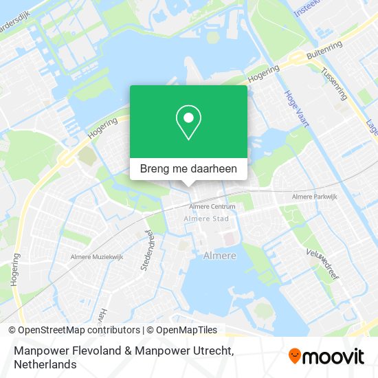 Manpower Flevoland & Manpower Utrecht kaart