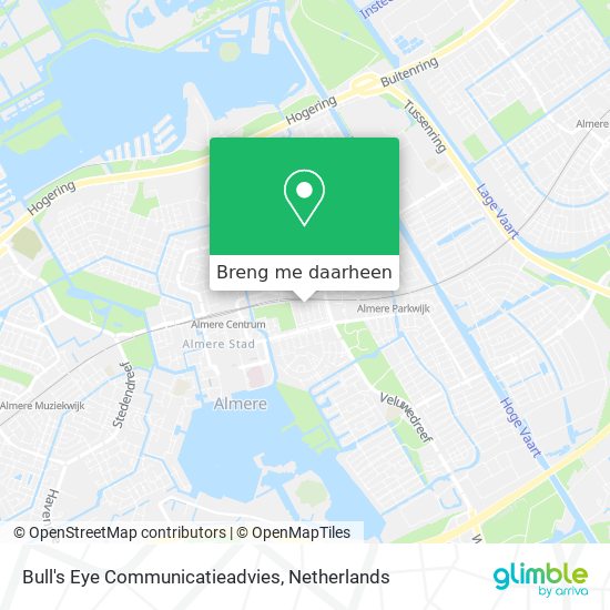 Bull's Eye Communicatieadvies kaart