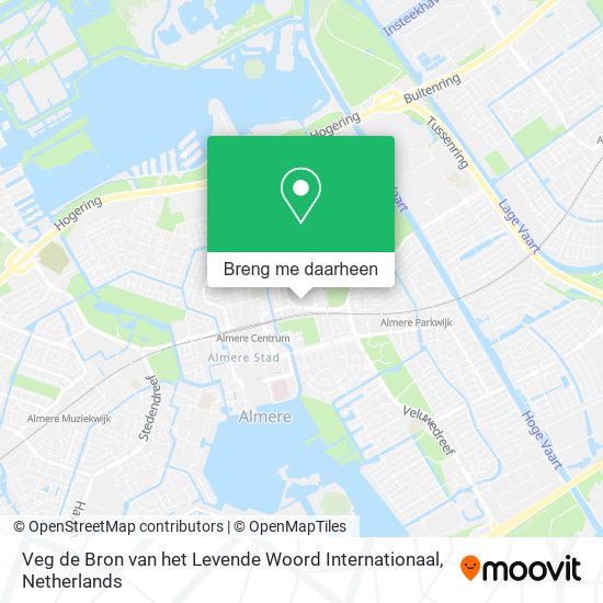 Veg de Bron van het Levende Woord Internationaal kaart