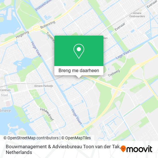 Bouwmanagement & Adviesbureau Toon van der Tak kaart