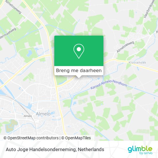 Auto Joge Handelsonderneming kaart