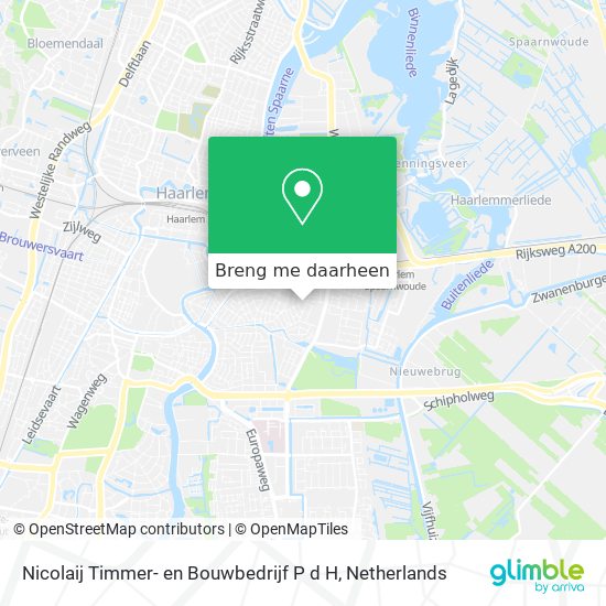 Nicolaij Timmer- en Bouwbedrijf P d H kaart