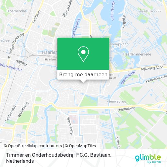 Timmer en Onderhoudsbedrijf F.C.G. Bastiaan kaart