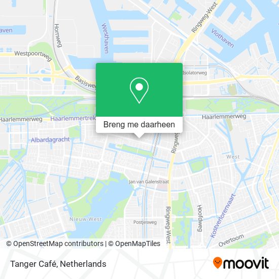 Tanger Café kaart