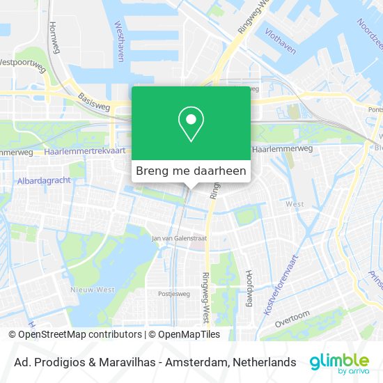 Ad. Prodigios & Maravilhas - Amsterdam kaart