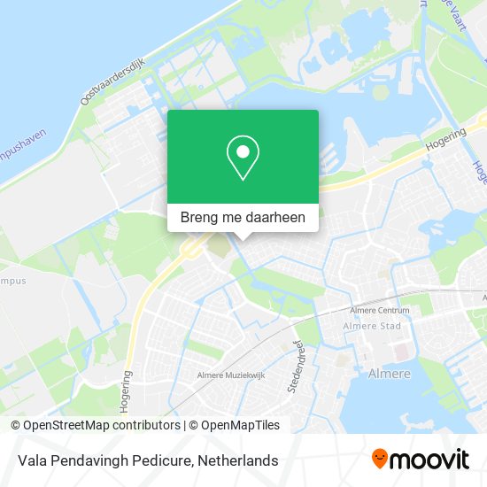 Vala Pendavingh Pedicure kaart