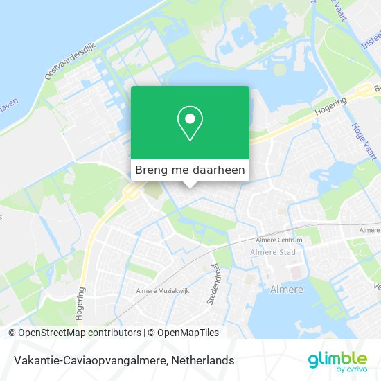 Vakantie-Caviaopvangalmere kaart