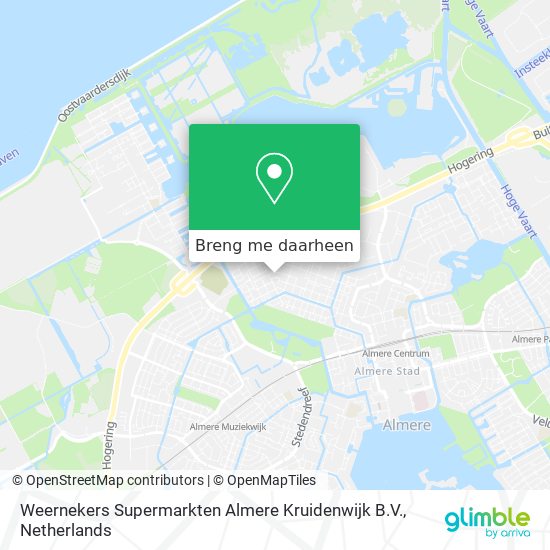 Weernekers Supermarkten Almere Kruidenwijk B.V. kaart