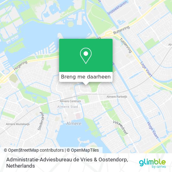 Administratie-Adviesbureau de Vries & Oostendorp kaart