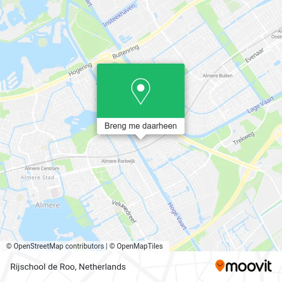 Rijschool de Roo kaart