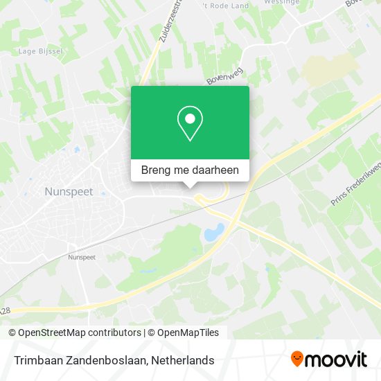 Trimbaan Zandenboslaan kaart