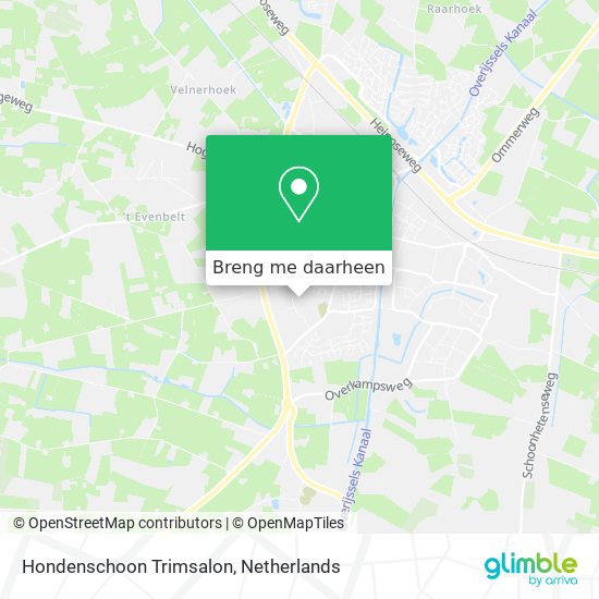 Hondenschoon Trimsalon kaart