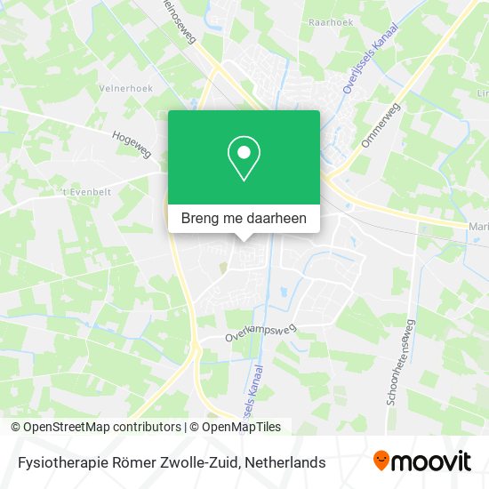 Fysiotherapie Römer Zwolle-Zuid kaart