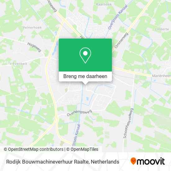 Rodijk Bouwmachineverhuur Raalte kaart