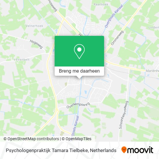 Psychologenpraktijk Tamara Tielbeke kaart