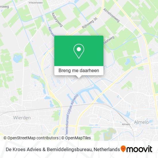 De Kroes Advies & Bemiddelingsbureau kaart