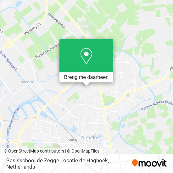 Basisschool de Zegge Locatie de Haghoek kaart