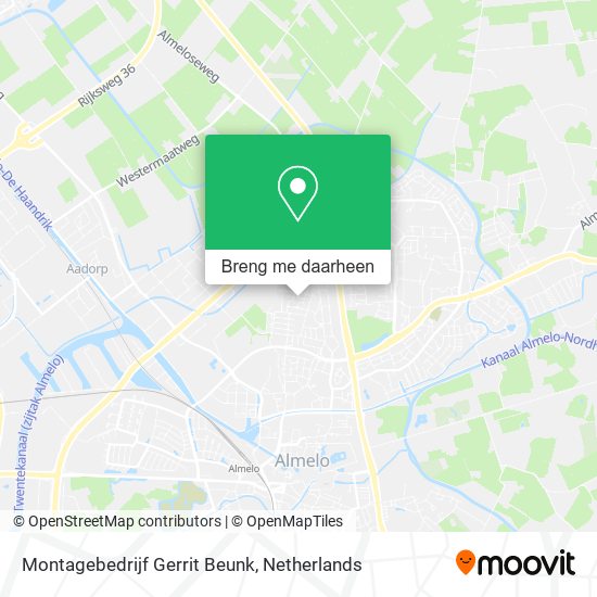 Montagebedrijf Gerrit Beunk kaart