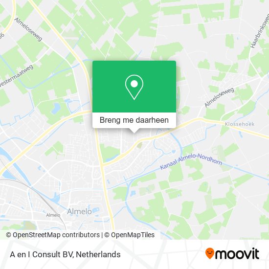 A en I Consult BV kaart