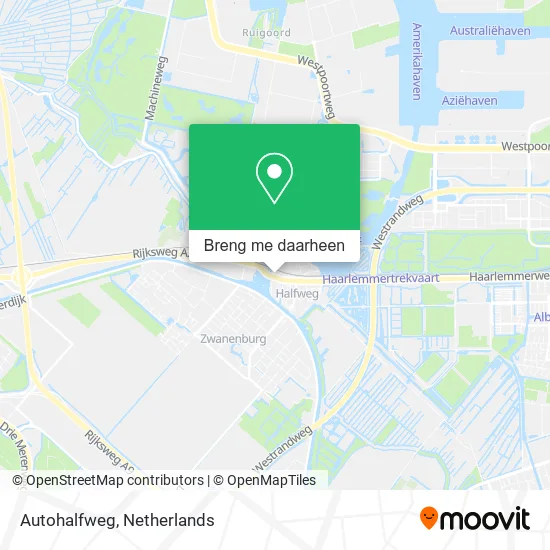 Autohalfweg kaart