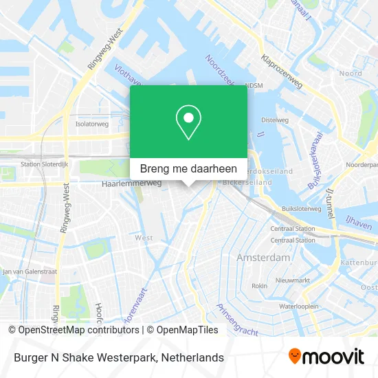 Burger N Shake Westerpark kaart