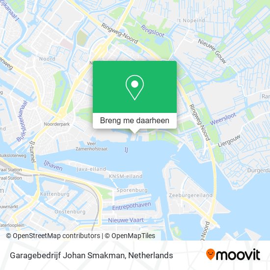 Garagebedrijf Johan Smakman kaart