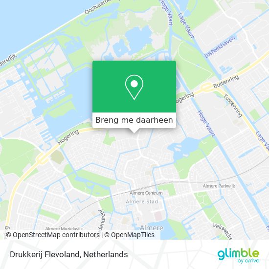 Drukkerij Flevoland kaart