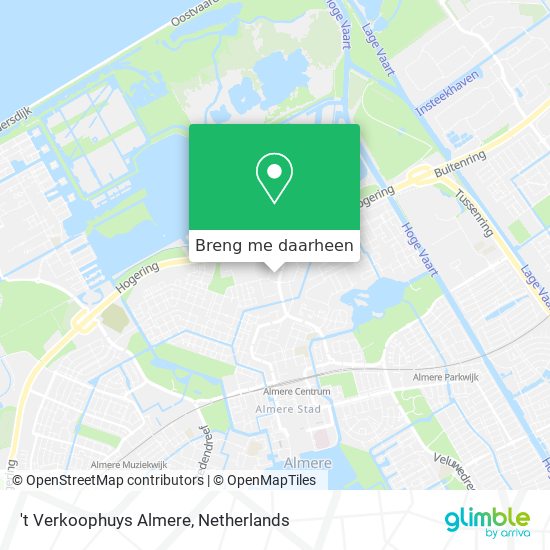 't Verkoophuys Almere kaart