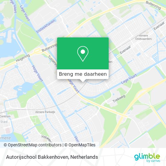 Autorijschool Bakkenhoven kaart