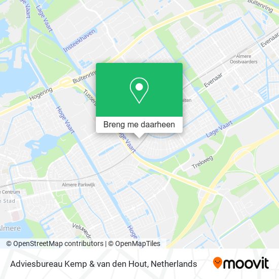 Adviesbureau Kemp & van den Hout kaart