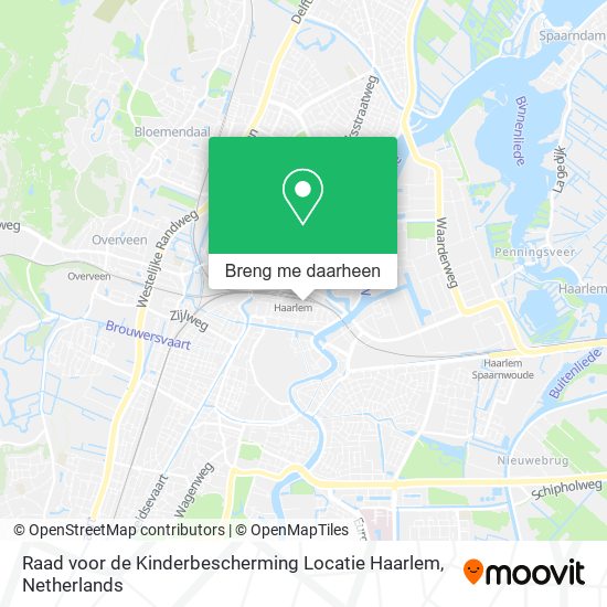 Raad voor de Kinderbescherming Locatie Haarlem kaart