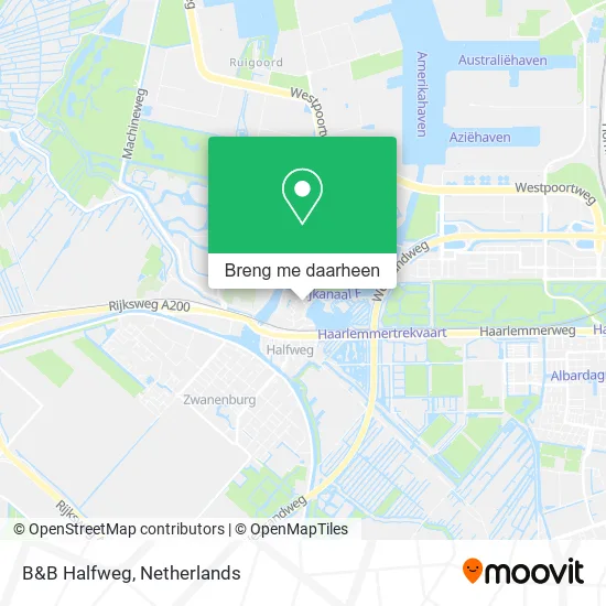 B&B Halfweg kaart