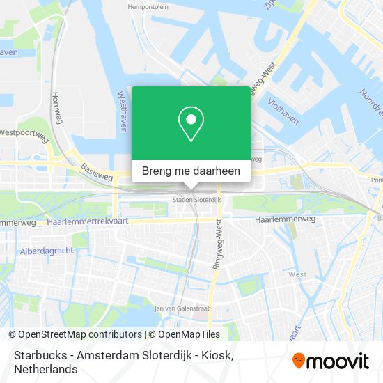 Starbucks - Amsterdam Sloterdijk - Kiosk kaart