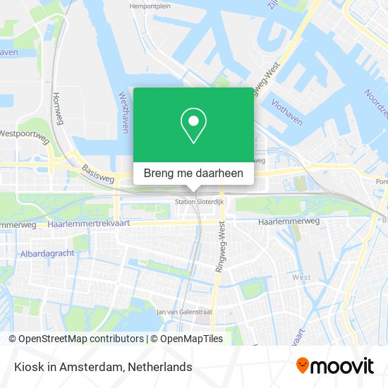 Kiosk in Amsterdam kaart