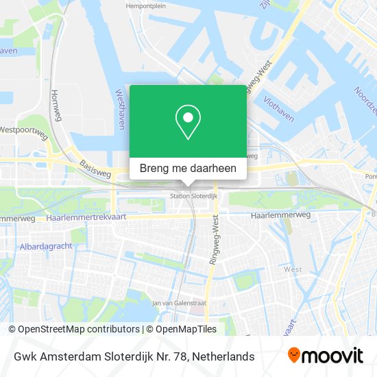 Gwk Amsterdam Sloterdijk Nr. 78 kaart
