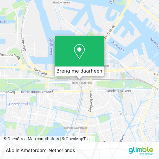 Ako in Amsterdam kaart