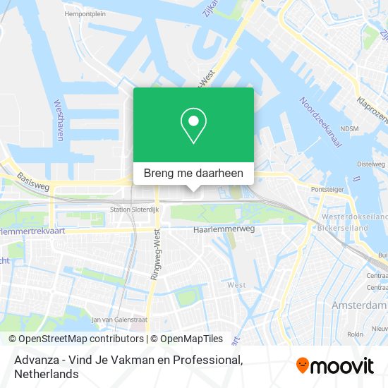 Advanza - Vind Je Vakman en Professional kaart