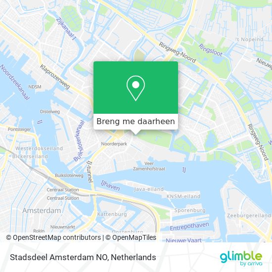 Stadsdeel Amsterdam NO kaart