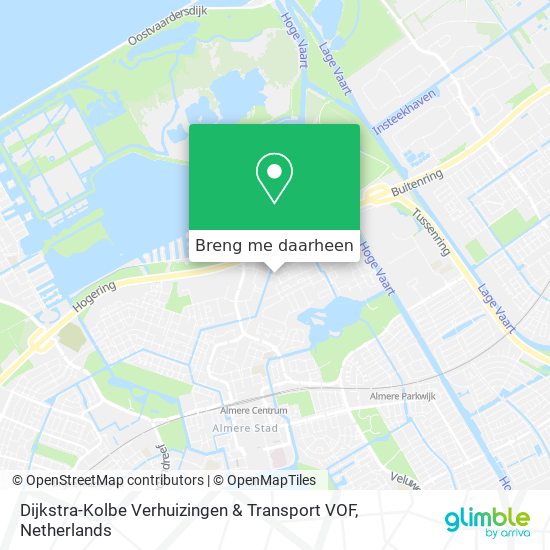 Dijkstra-Kolbe Verhuizingen & Transport VOF kaart