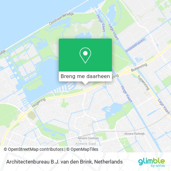 Architectenbureau B.J. van den Brink kaart