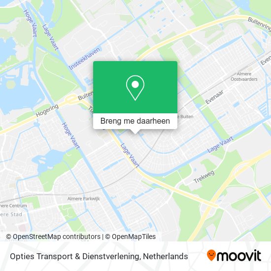 Opties Transport & Dienstverlening kaart