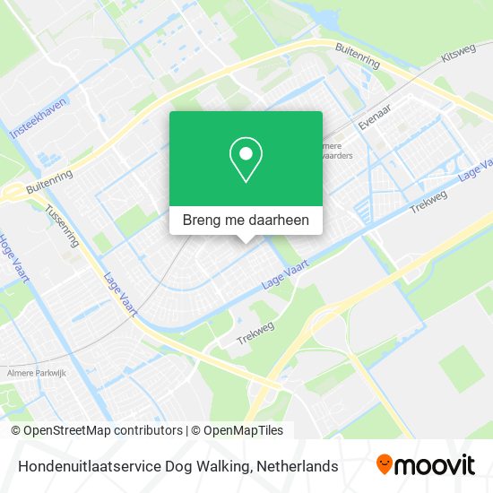 Hondenuitlaatservice Dog Walking kaart