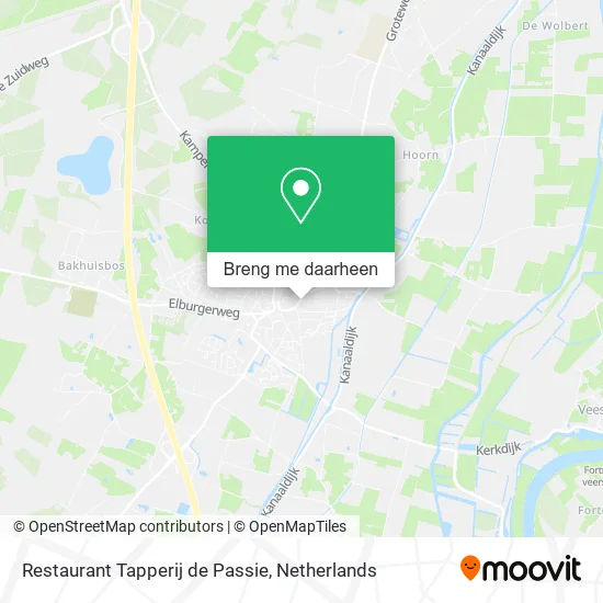 Restaurant Tapperij de Passie kaart
